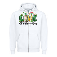 White love st. patricks day gnome Zipper Hoodie - MaliasSmallBusiness