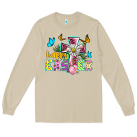 Mushroom happy easter cross Long Sleeve Tee - BarkalooDesign