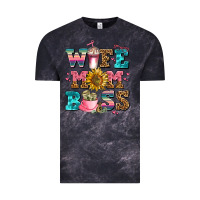Cloud Black wife mom boss Vintage Tee - AdoDesignShop