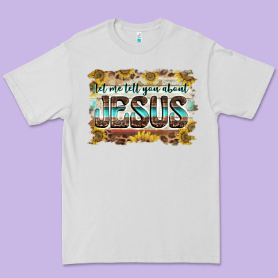 Let Me Tell You About Jesus Premium Tee Designed By Barkaloodesign