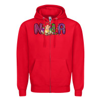 Red nola cake mardi gras Zipper Hoodie - MaliasSmallBusiness