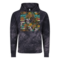 Cloud Black western two cute heifers seamless pattern Vintage Hoodie - HRA Design Shop