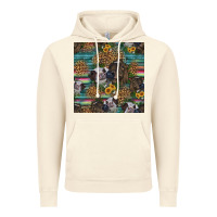 Vintage Artic western two cute heifers seamless pattern Vintage Hoodie - HRA Design Shop
