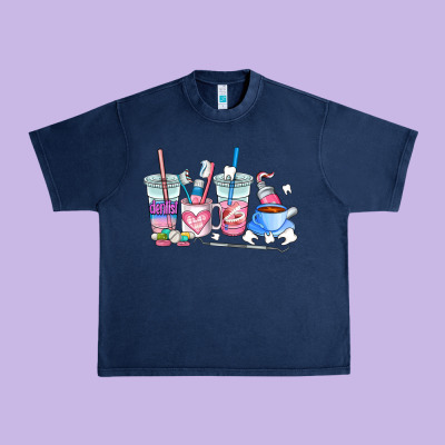 Dentist Coffee Cups Urban Heavy Tee Designed By Adodesignshop