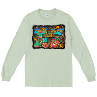 Matcha wooden cross background Long Sleeve Tee - BarkalooDesign