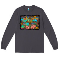 Smoke wooden cross background Long Sleeve Tee - BarkalooDesign