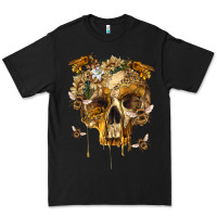 Black Flower Skeleton Bees Premium Tee - RanaPortraitStore