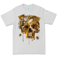 Dove Grey Flower Skeleton Bees Premium Tee - RanaPortraitStore