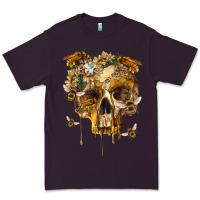 Plum Flower Skeleton Bees Premium Tee - RanaPortraitStore