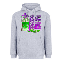 Heather Grey this witch needs coffee before any hocus pocus Heavyweight Hoodie - BundleAndBundleShop