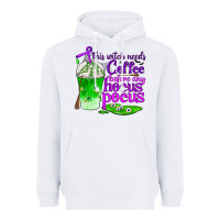White this witch needs coffee before any hocus pocus Heavyweight Hoodie - BundleAndBundleShop