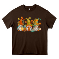 Chocolate Brown fall gnomes Heavy Core Tee - Zillion Design Studio