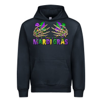 Navy mardi gras skeleton hands Urban Hoodie - CowGirlArtShop