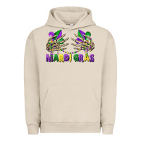 Pigment French Oak mardi gras skeleton hands Urban Hoodie - CowGirlArtShop
