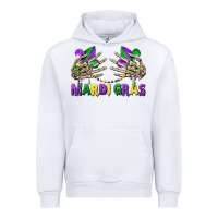 White mardi gras skeleton hands Urban Hoodie - CowGirlArtShop