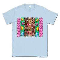 Dusty Blue easter leopard egg bunny brush stroke Classic Tee - Artiststas