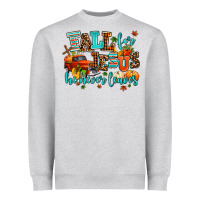 Heather Grey fall for jesus he never leaves Heavyweight Sweatshirt - AdoDesignShop