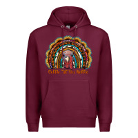 Burgundy gobble till you wobble thanksgiving rainbow Premium Hoodie - RanaPortraitStore