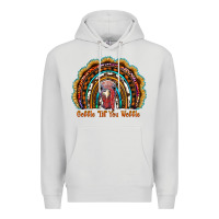 Dove Grey gobble till you wobble thanksgiving rainbow Premium Hoodie - RanaPortraitStore