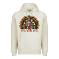Oatmeal Heather gobble till you wobble thanksgiving rainbow Premium Hoodie - RanaPortraitStore