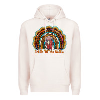 Pale Pink gobble till you wobble thanksgiving rainbow Premium Hoodie - RanaPortraitStore