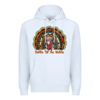White gobble till you wobble thanksgiving rainbow Premium Hoodie - RanaPortraitStore