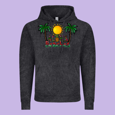 Aloha Beaches Vintage Hoodie Designed By Cowhidedigitalart