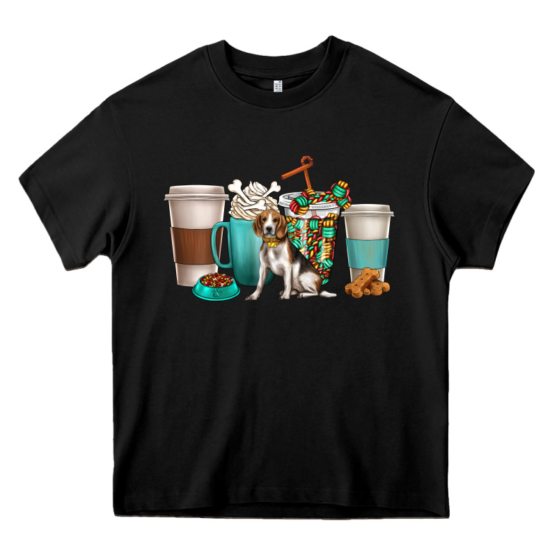 Beagle Dog Coffee Cups Heavy Core Tee by texasbilliewilder | Teevron
