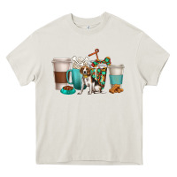 Cream beagle dog coffee cups Heavy Core Tee - texasbilliewilder