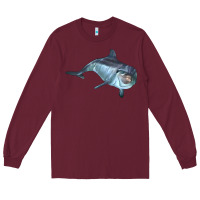 Burgundy bottlenose dolphin Long Sleeve Tee - LillyAllenDesigns