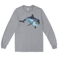 Heather Grey bottlenose dolphin Long Sleeve Tee - LillyAllenDesigns