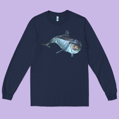 Bottlenose Dolphin Long Sleeve Tee Designed By Lillyallendesigns