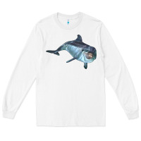 White bottlenose dolphin Long Sleeve Tee - LillyAllenDesigns