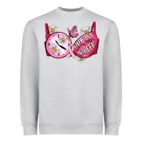 Heather Grey Hour Breast Cancer Bra Heavyweight Sweatshirt - Artiststas