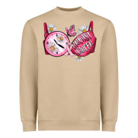 Mushroom Hour Breast Cancer Bra Heavyweight Sweatshirt - Artiststas