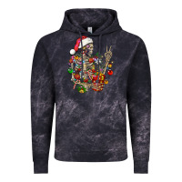 Cloud Black Christmas lights and skeleton Vintage Hoodie - FaDigitalArtStudio