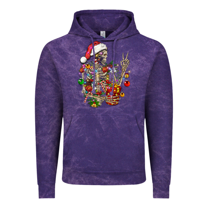 Christmas Lights And Skeleton Vintage Hoodie by FaDigitalArtStudio | Teevron