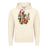 Vintage Artic Christmas lights and skeleton Vintage Hoodie - FaDigitalArtStudio
