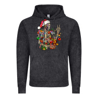 Vintage Black Christmas lights and skeleton Vintage Hoodie - FaDigitalArtStudio