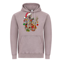 Vintage Zinc Christmas lights and skeleton Vintage Hoodie - FaDigitalArtStudio