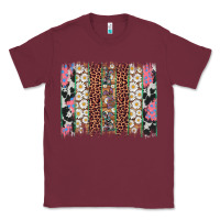 Burgundy easter leopard cowhide bunny brush stroke Classic Tee - Artiststas