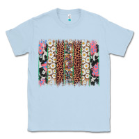 Dusty Blue easter leopard cowhide bunny brush stroke Classic Tee - Artiststas