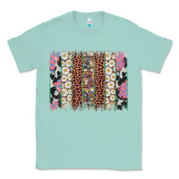 Seafoam easter leopard cowhide bunny brush stroke Classic Tee - Artiststas