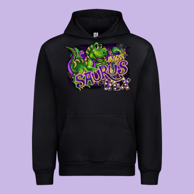 Mardi Saurus Rex Urban Hoodie Designed By Cowgirlartshop