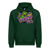 Forest Green mardi saurus rex Urban Hoodie - CowGirlArtShop