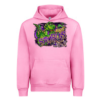 Fuchsia Pink mardi saurus rex Urban Hoodie - CowGirlArtShop