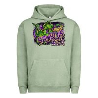 Pigment Oil Green mardi saurus rex Urban Hoodie - CowGirlArtShop