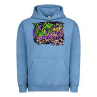 Pigment Pebble Blue mardi saurus rex Urban Hoodie - CowGirlArtShop