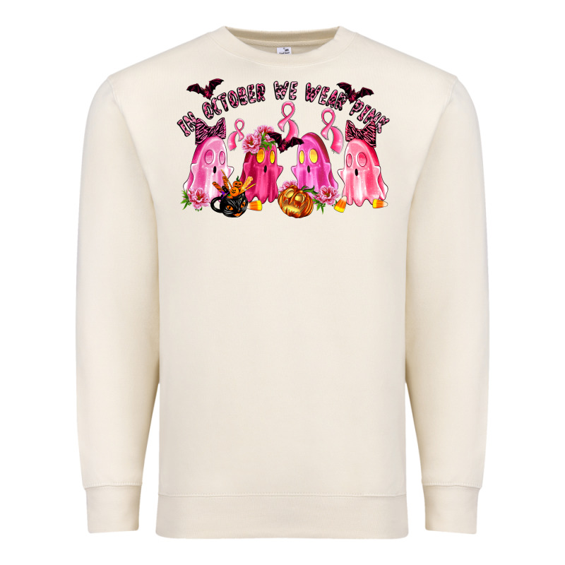 In October We Wear Pink Premium Sweatshirt by LillyAllenDesigns | Teevron