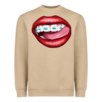 Mushroom Lips Dental Braces Heavyweight Sweatshirt - Artiststas